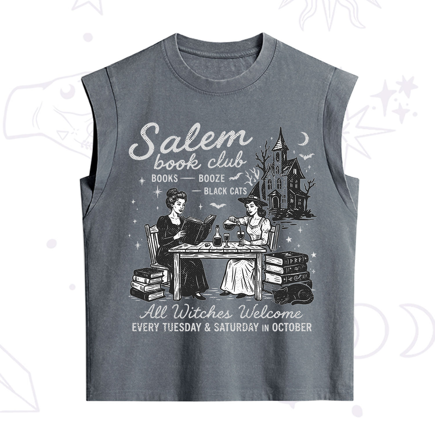 Purplehecate Salem Book Club Vintage Washed Tank