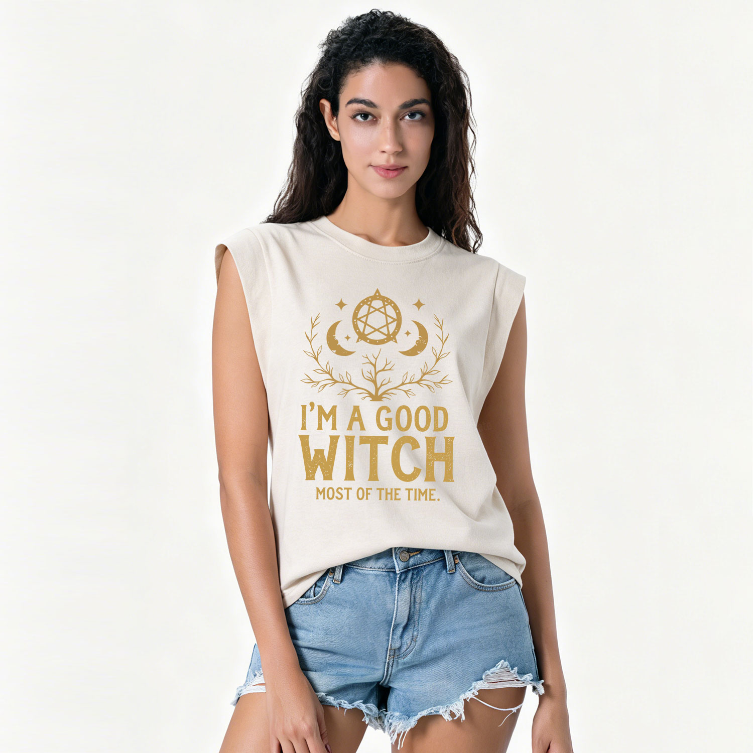 Purplehecate I'm A Good Witch Most Of The Time Vintage Washed Tank