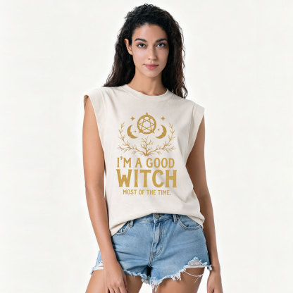 Purplehecate I'm A Good Witch Most Of The Time Vintage Washed Tank