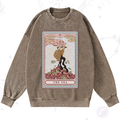 Purplehecate The Tea Tarot Washed Sweatshirt