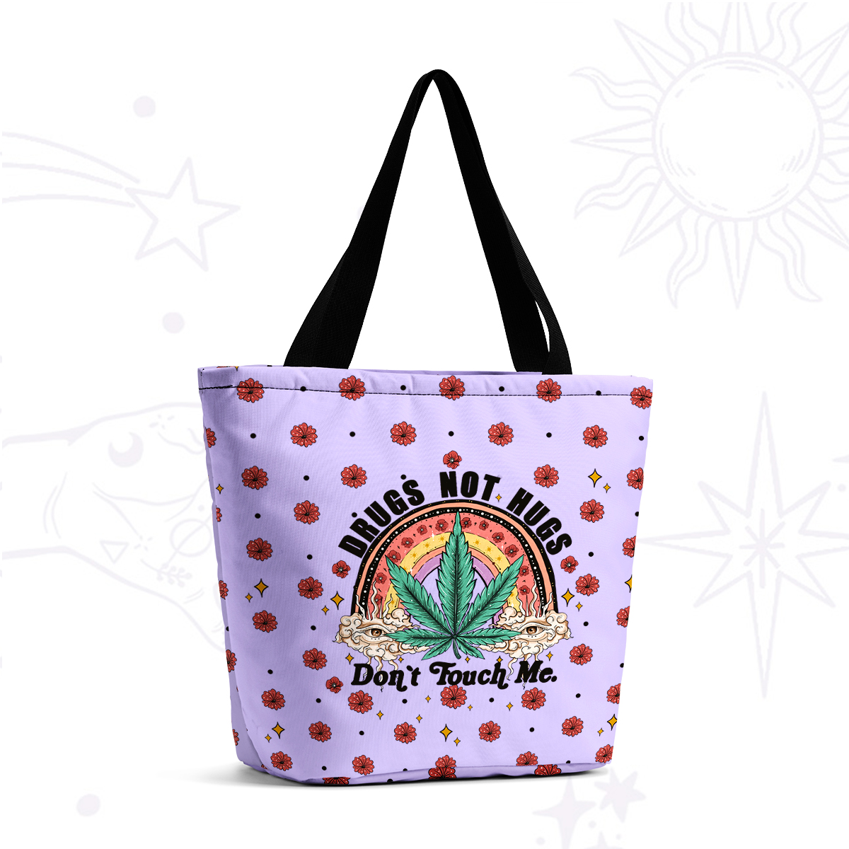Purplehecate Drugs Not Hugs Casual Tote Bag