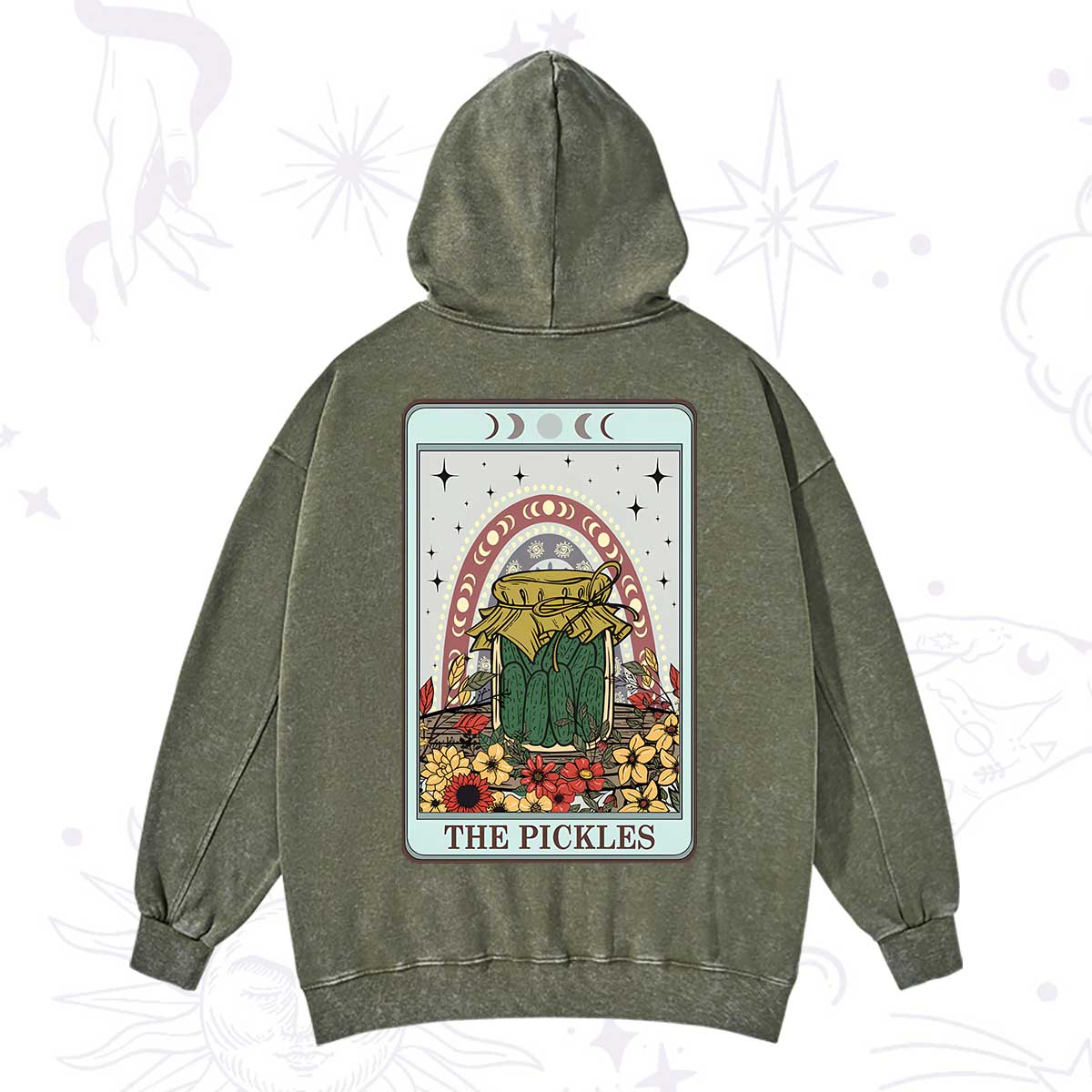 Purplehecate The Pickles Tarot Washed Hoodie