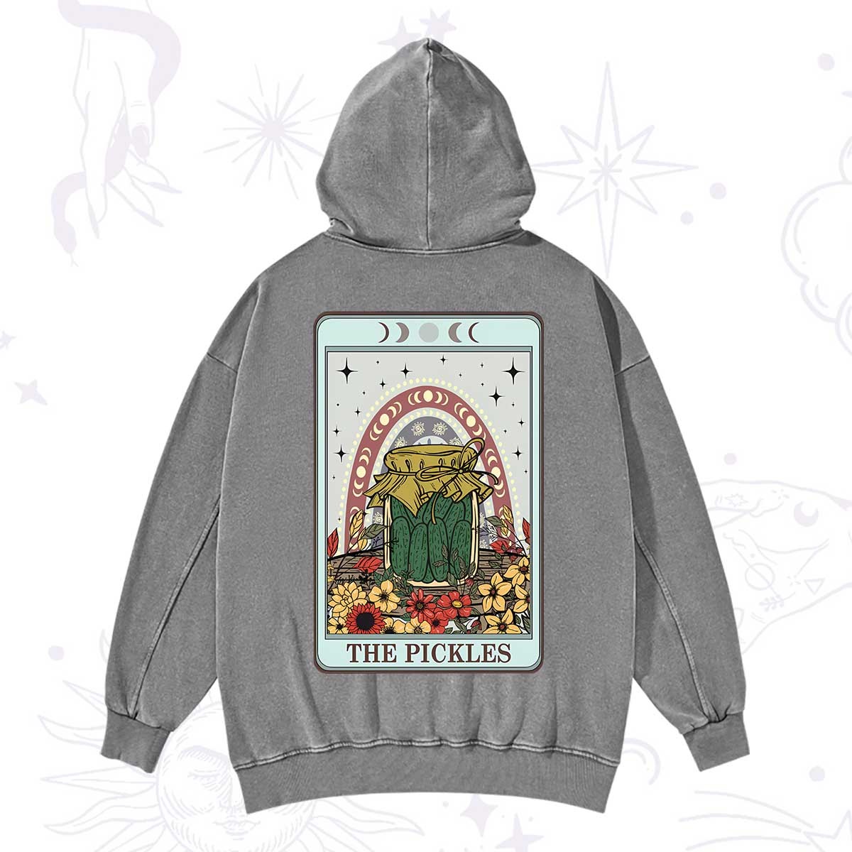Purplehecate The Pickles Tarot Washed Hoodie