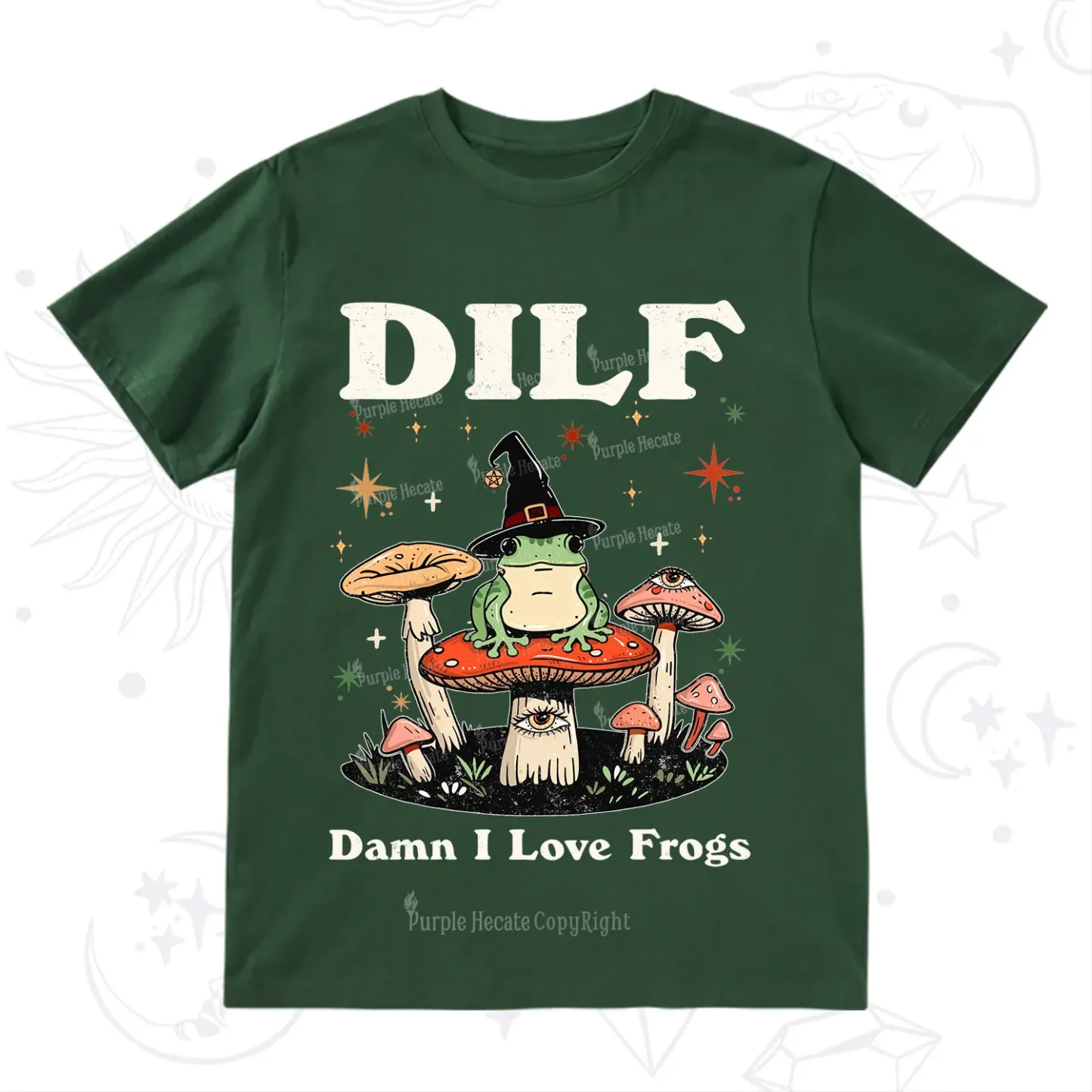 Purplehecate Dilf Damn I Love Frogs T-Shirt