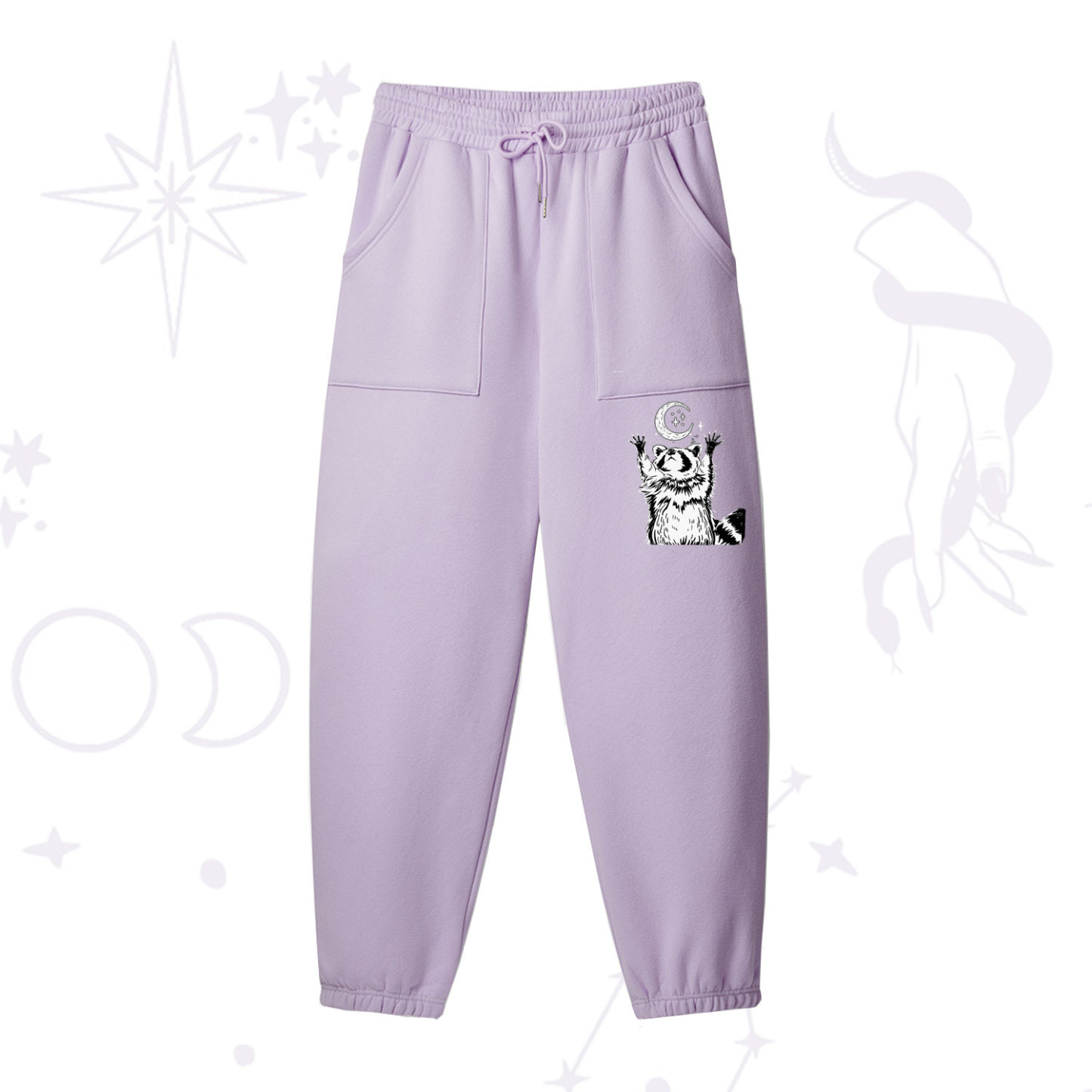 Purplehecate In My Feral Era Raccoon Fleece Sweatpants