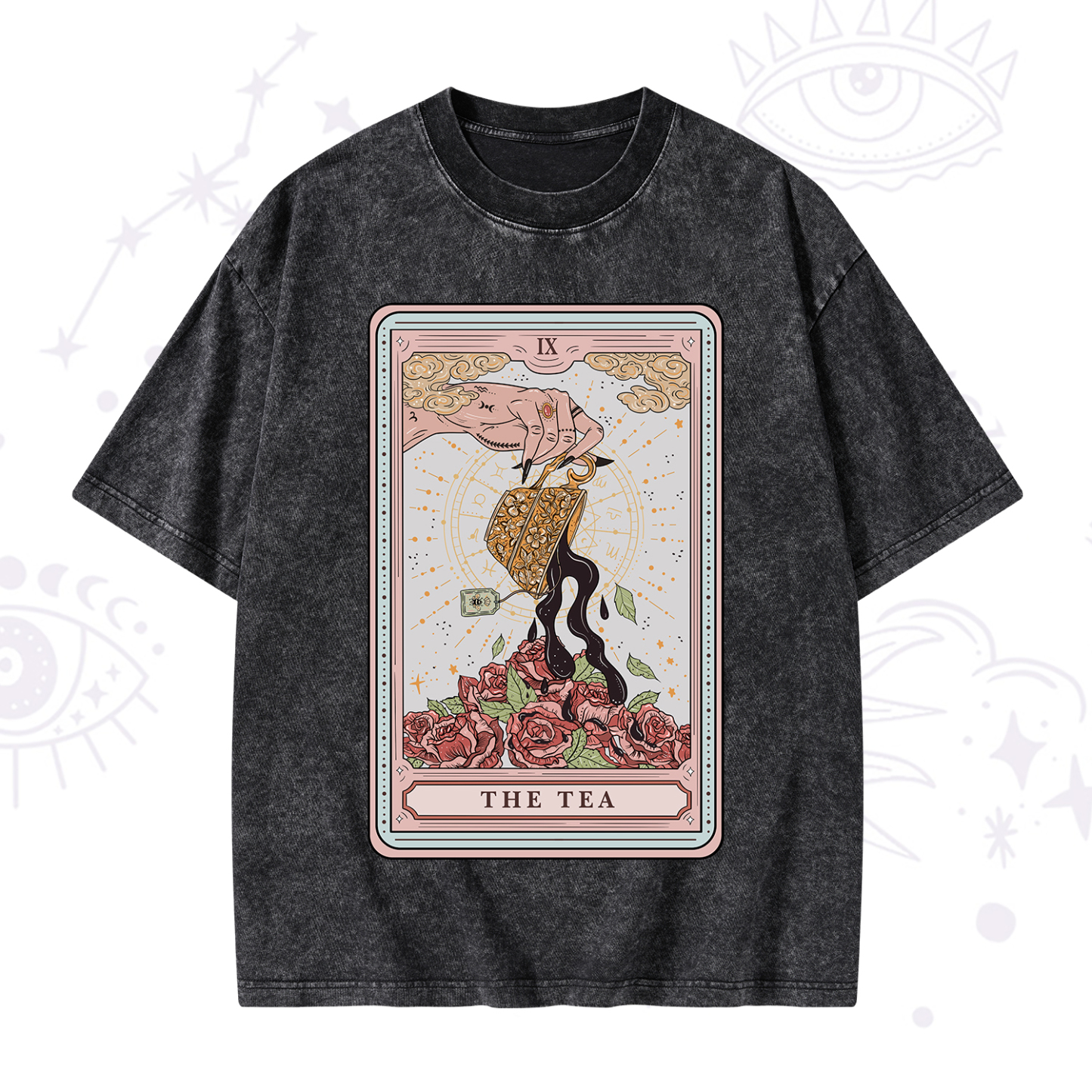 Magic Purplehecate The Tea Tarot Washed T-Shirt