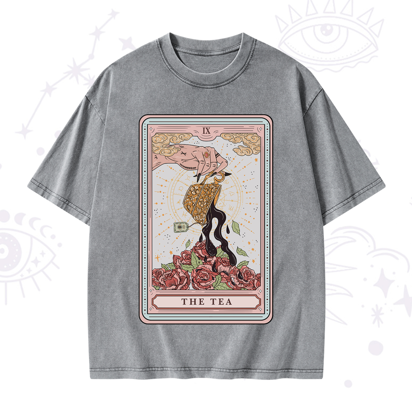 Purplehecate The Tea Tarot Washed T-Shirt