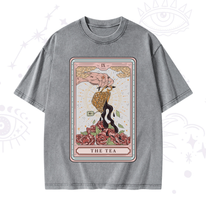Purplehecate The Tea Tarot Washed T-Shirt