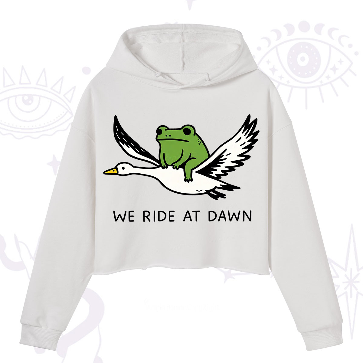 Purplehecate We Ride at Dawn Crop Hoodie