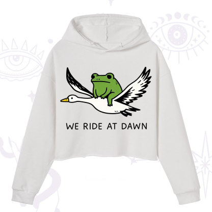 Purplehecate We Ride at Dawn Crop Hoodie
