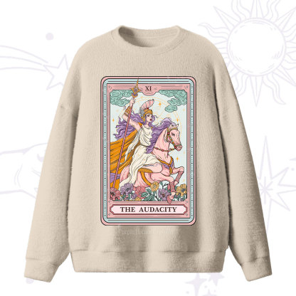 Purplehecate The Audacity Tarot Card Fuzzy Sweater