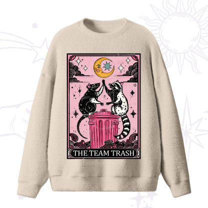 Purplehecate The Team Trash Opossum Tarot Fuzzy Sweater