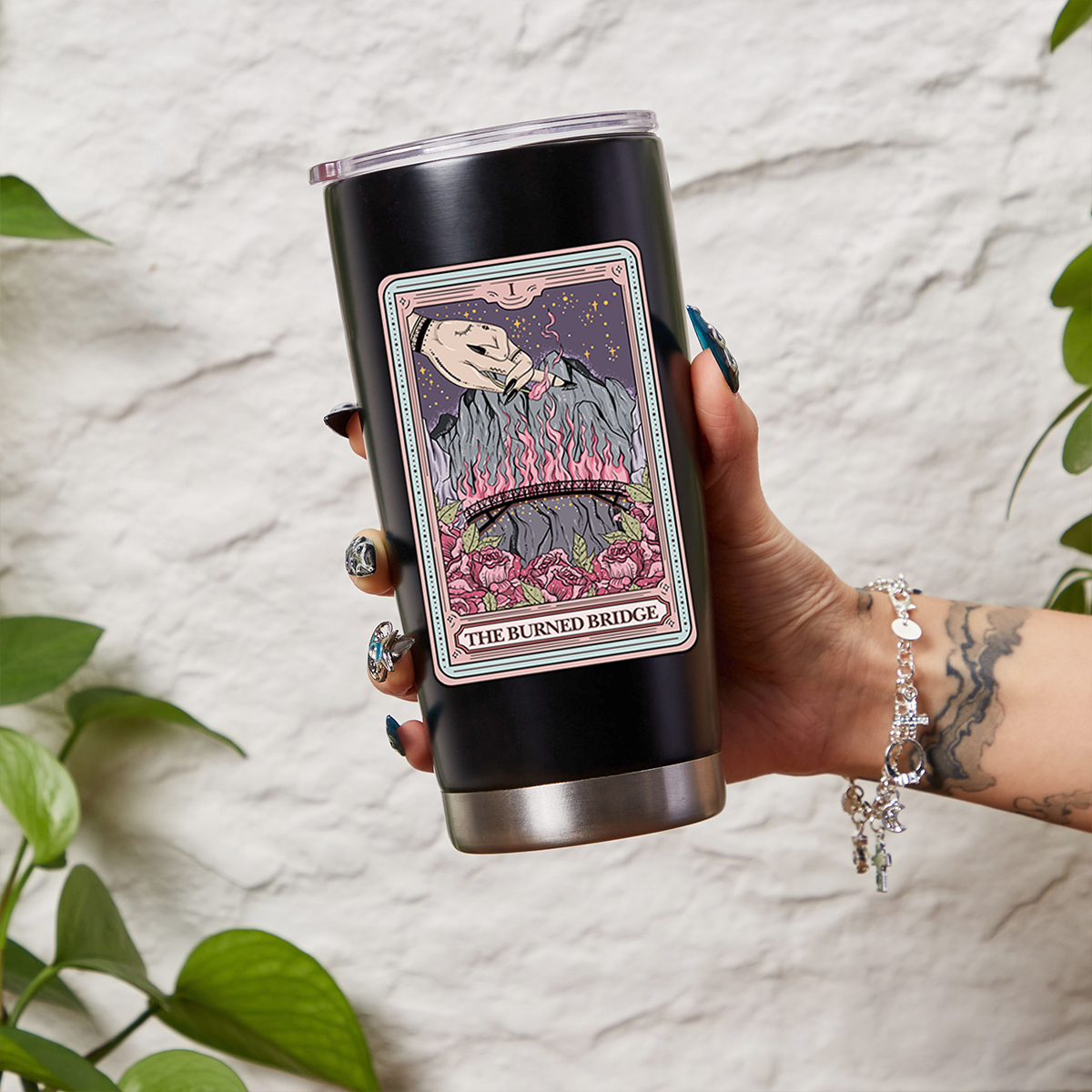 Purplehecate The Burned Bridge Tarot Tumbler