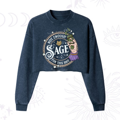 Purplehecate Not Enough Smudge for This Shit Cropped Washed Sweatshirt