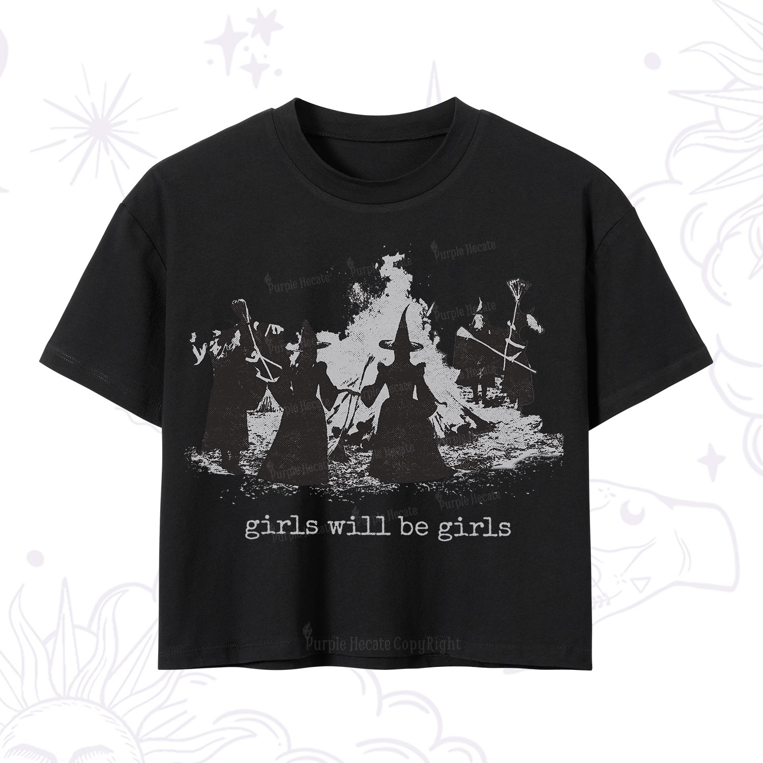 Purplehecate Girls Will Be Girls Crop T-Shirt