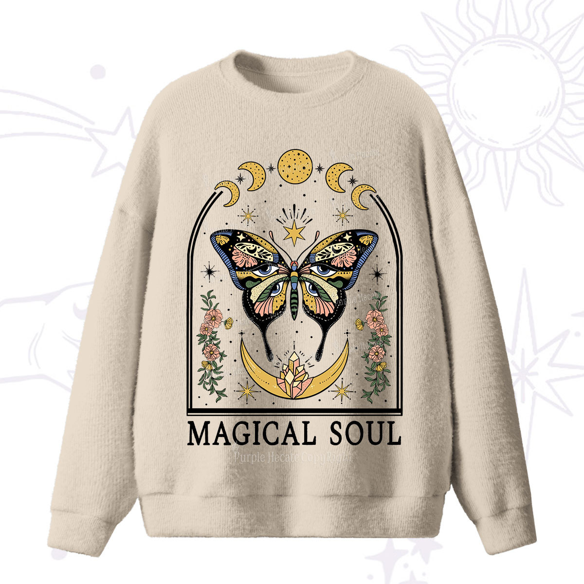 Purplehecate Magical Soul Fuzzy Ugly Sweater