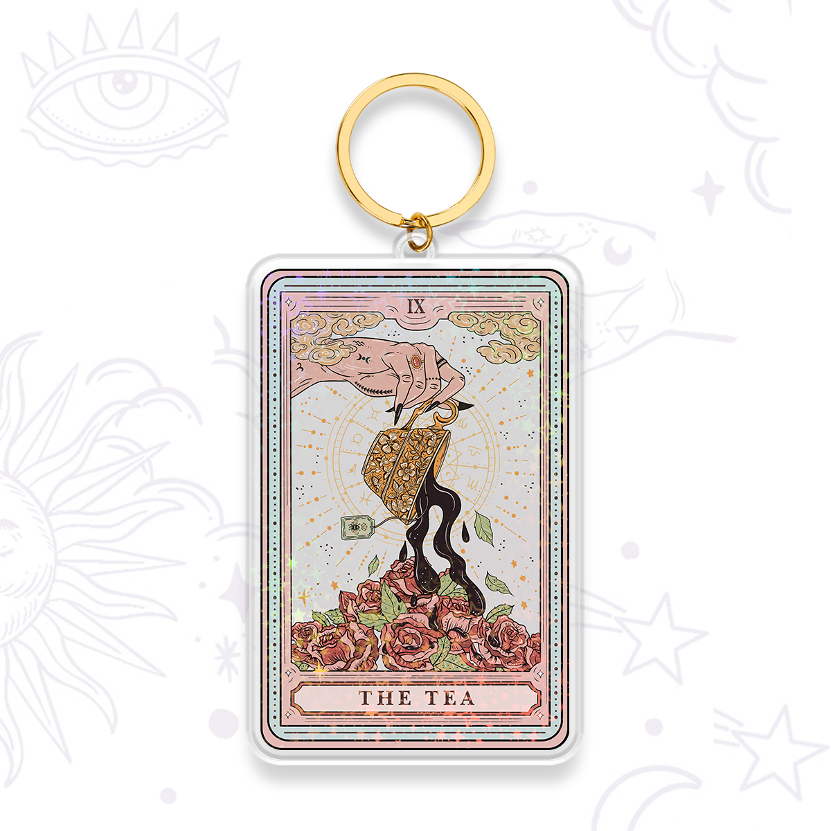 Purplehecate The Tea Tarot Keychain