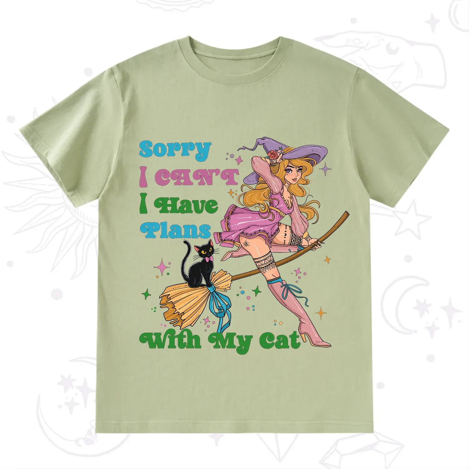 Purplehecate Sorry I Can’t I Have Plans With My Cat T-Shirt