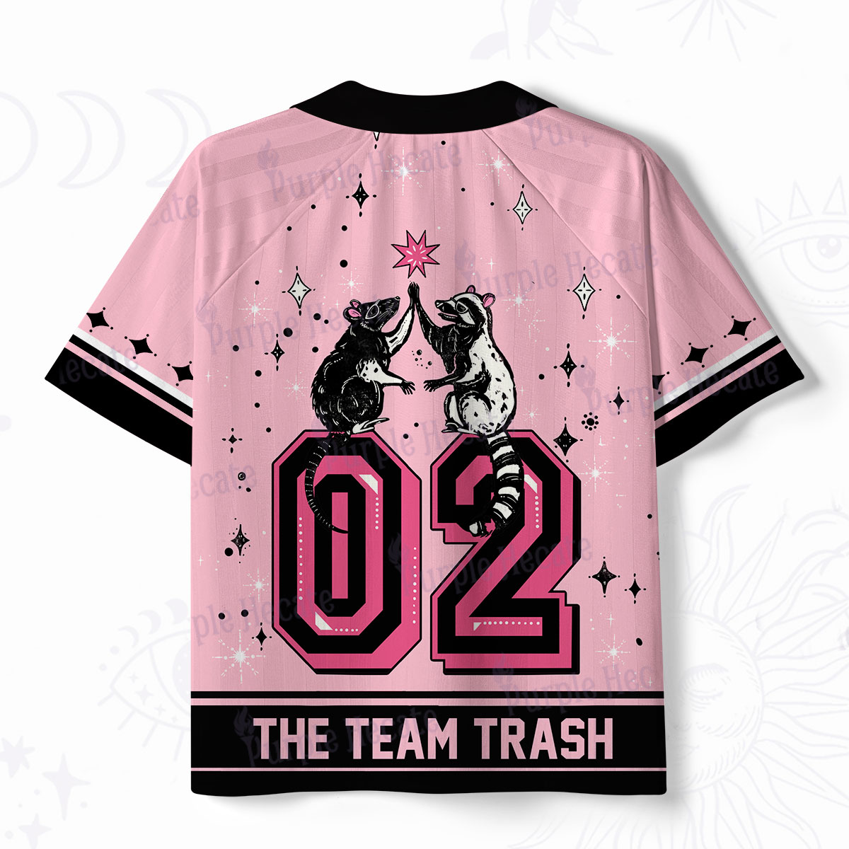 Purplehecate The Team Trash Polo Collar Unisex Jersey