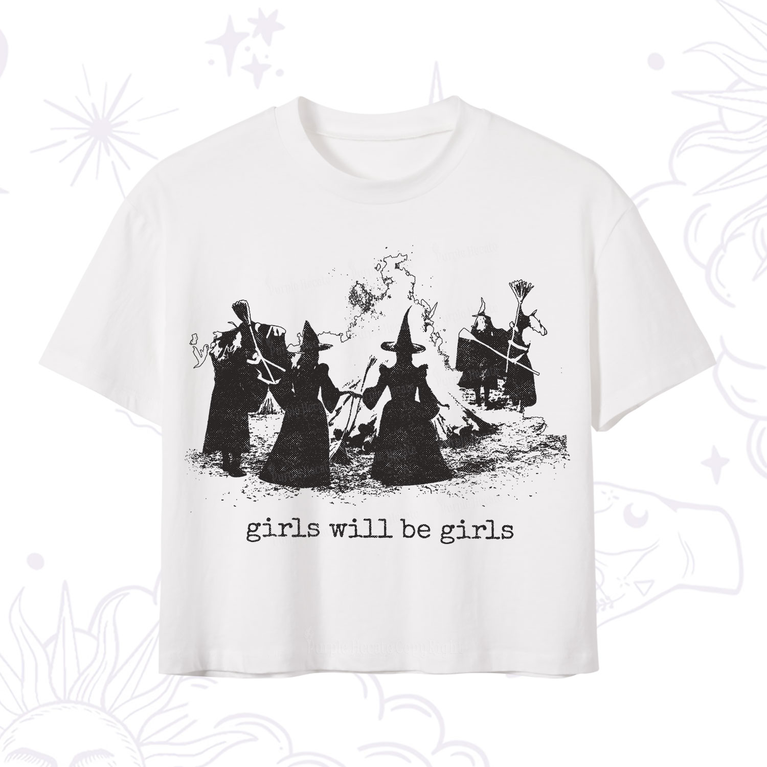 Purplehecate Girls Will Be Girls Crop T-Shirt