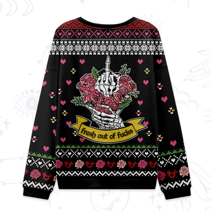 Purplehecate Fresh Out Of Fucks Ugly Valentine Sweatshirt