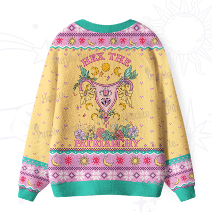Purplehecate Hex the Patriarchy Ugly Cardigan Sweaters