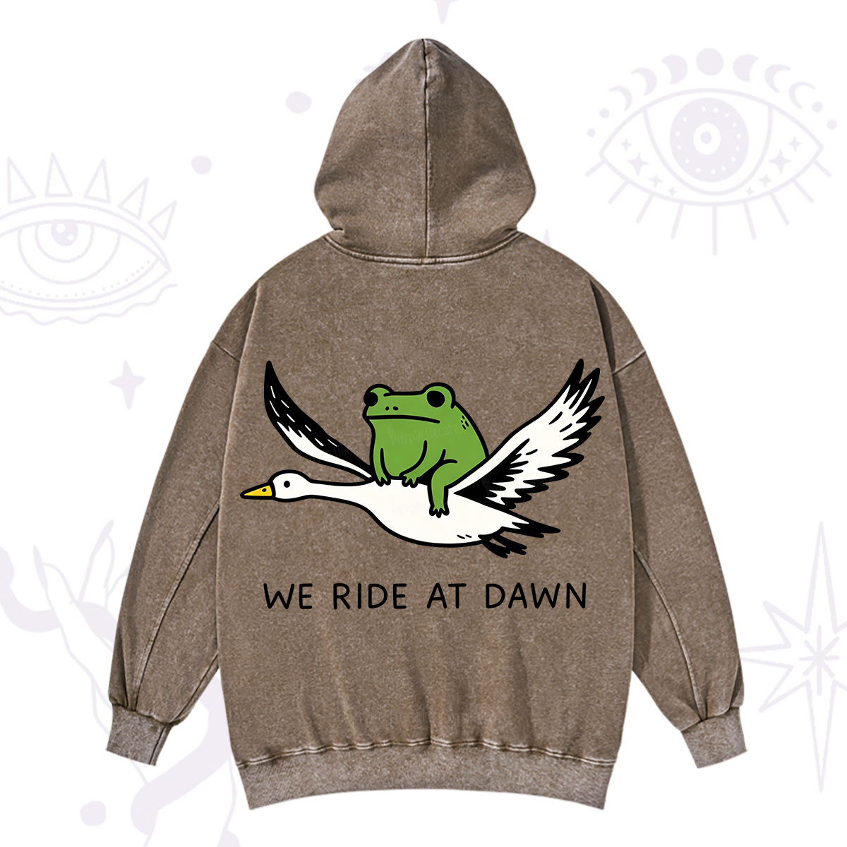 Purplehecate We Ride at Dawn Washed Hoodie