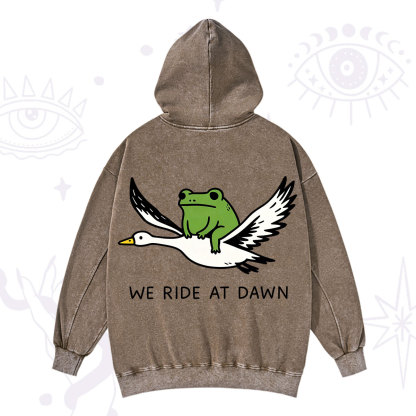 Purplehecate We Ride at Dawn Washed Hoodie