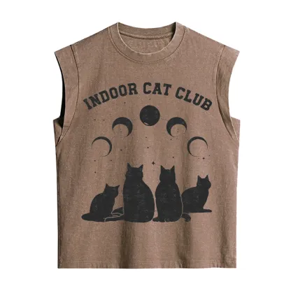 Purplehecate Indoor Cat Club Vintage Washed Tank