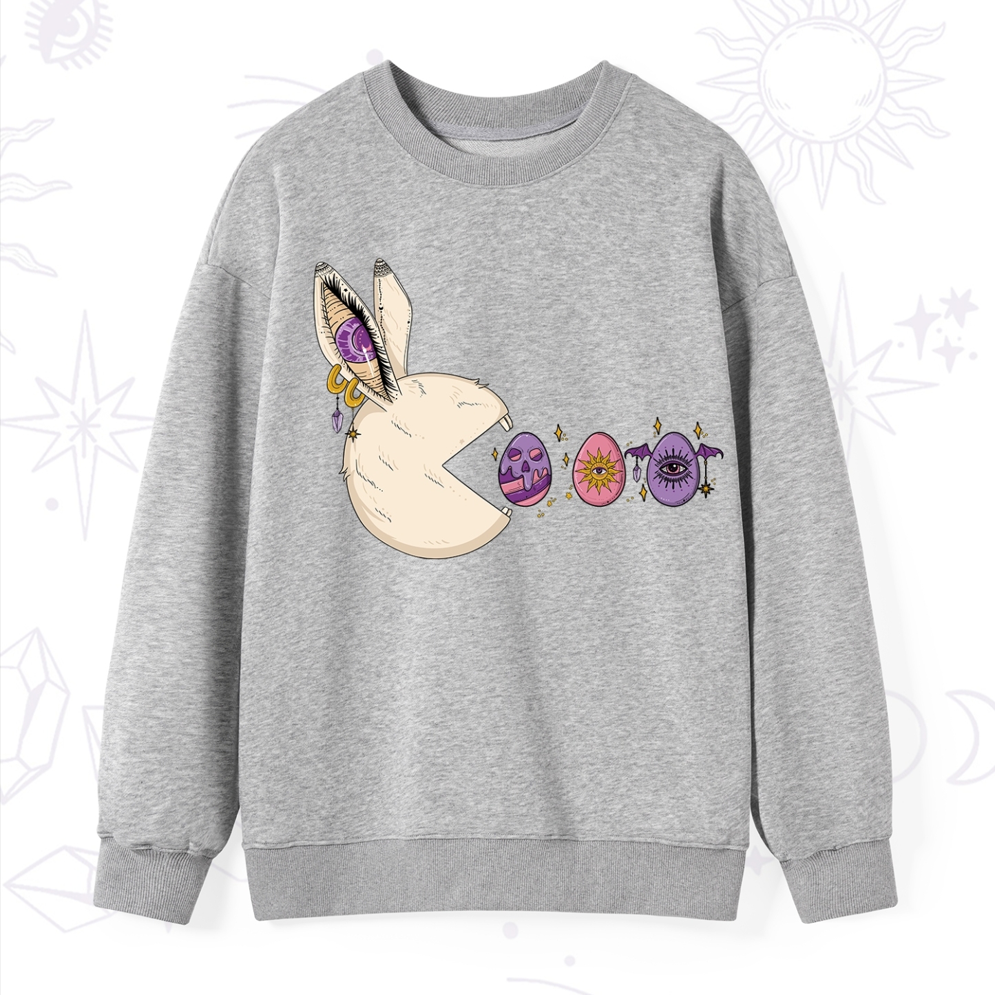 Purplehecate Egg Hunter Bunny Easter Sweatshirt