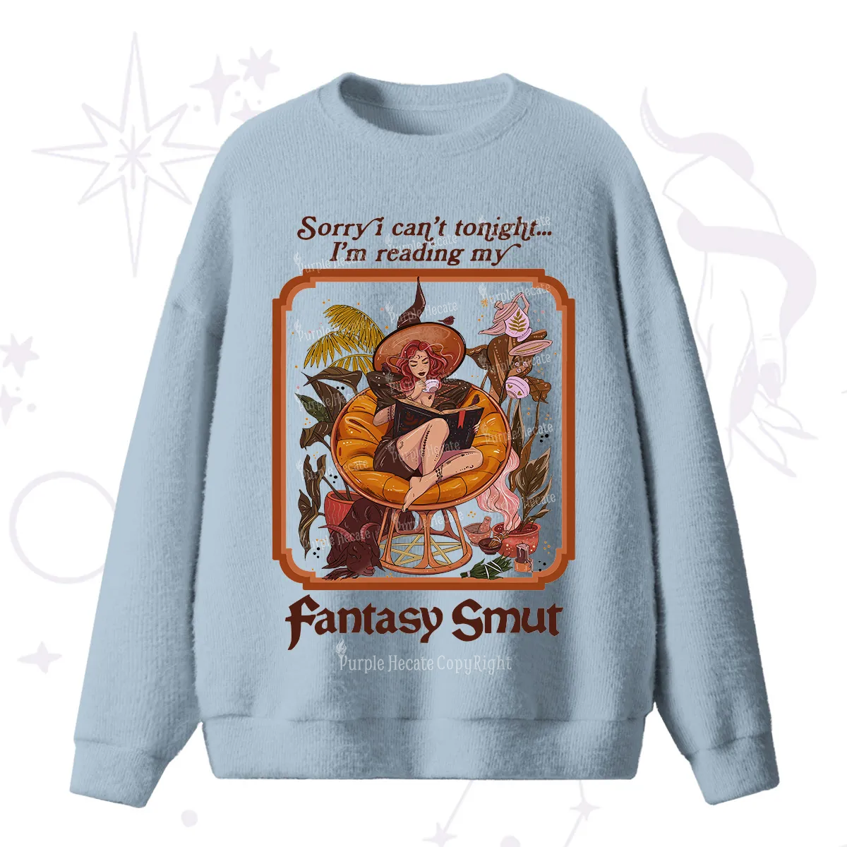 Purplehecate Sorry I Can't Tonight I'm Reading My Fantasy Smut Fuzzy Ugly Sweater