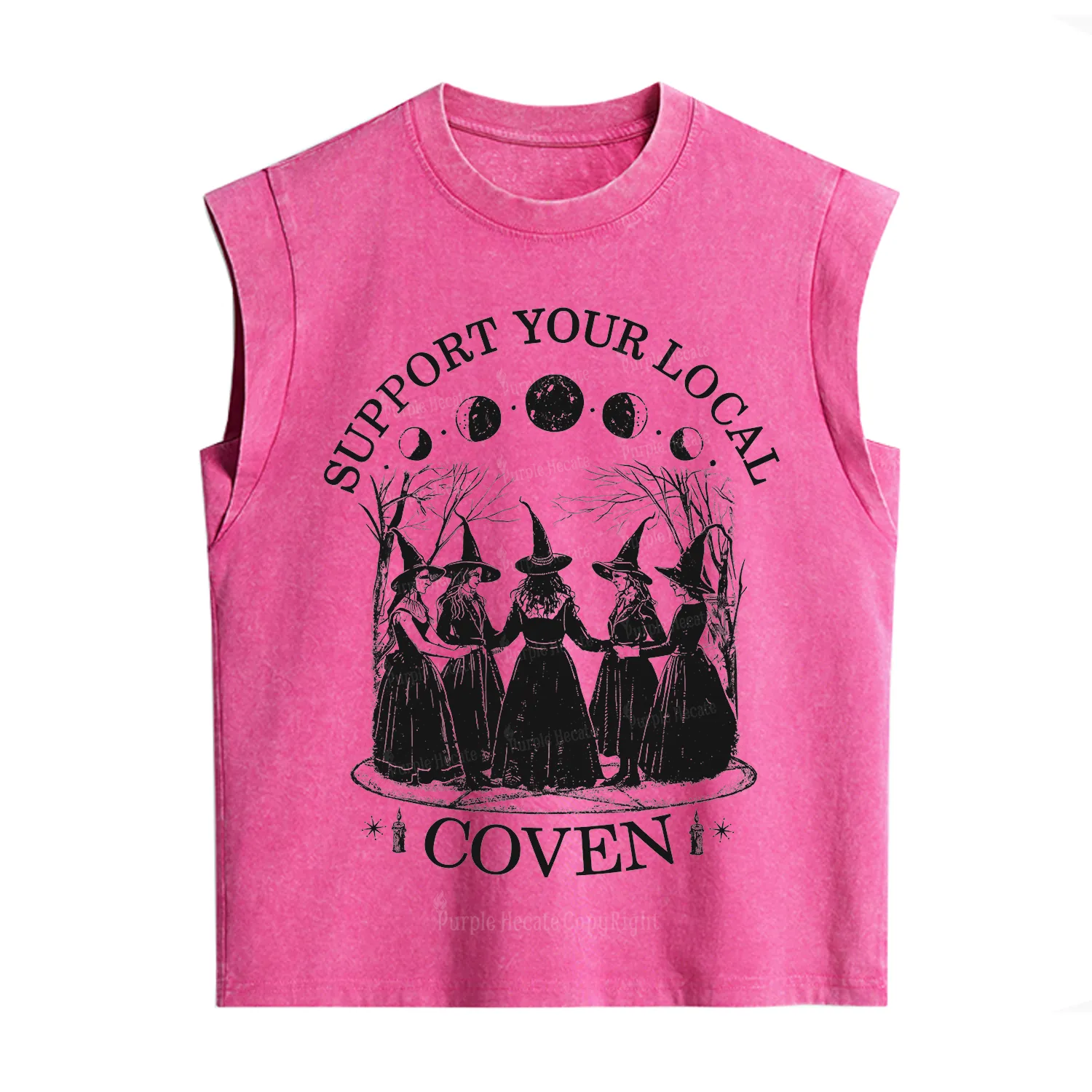 Purplehecate Support Your Local Coven Vintage Washed Tank