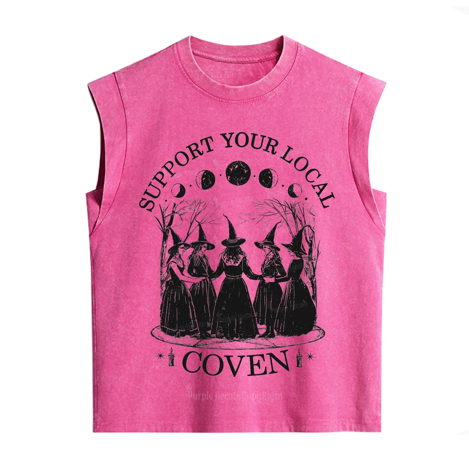 Purplehecate Support Your Local Coven Vintage Washed Tank