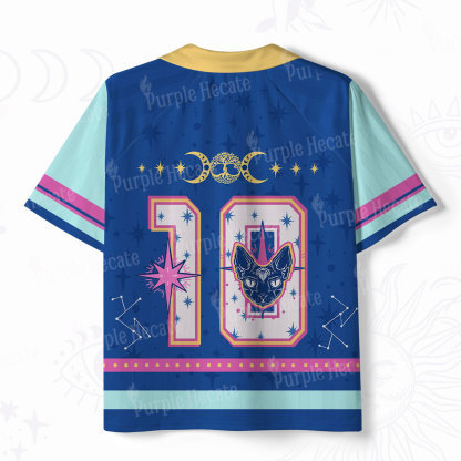 Purplehecate No.10 The Fortune Cat Polo Collar Unisex Jersey