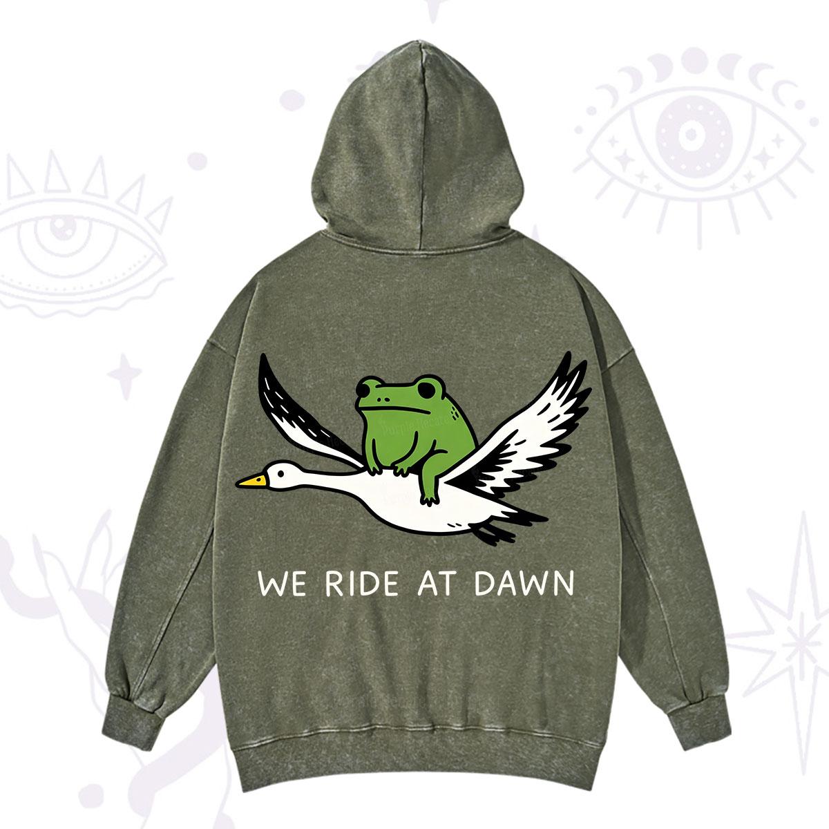 Purplehecate We Ride at Dawn Washed Hoodie