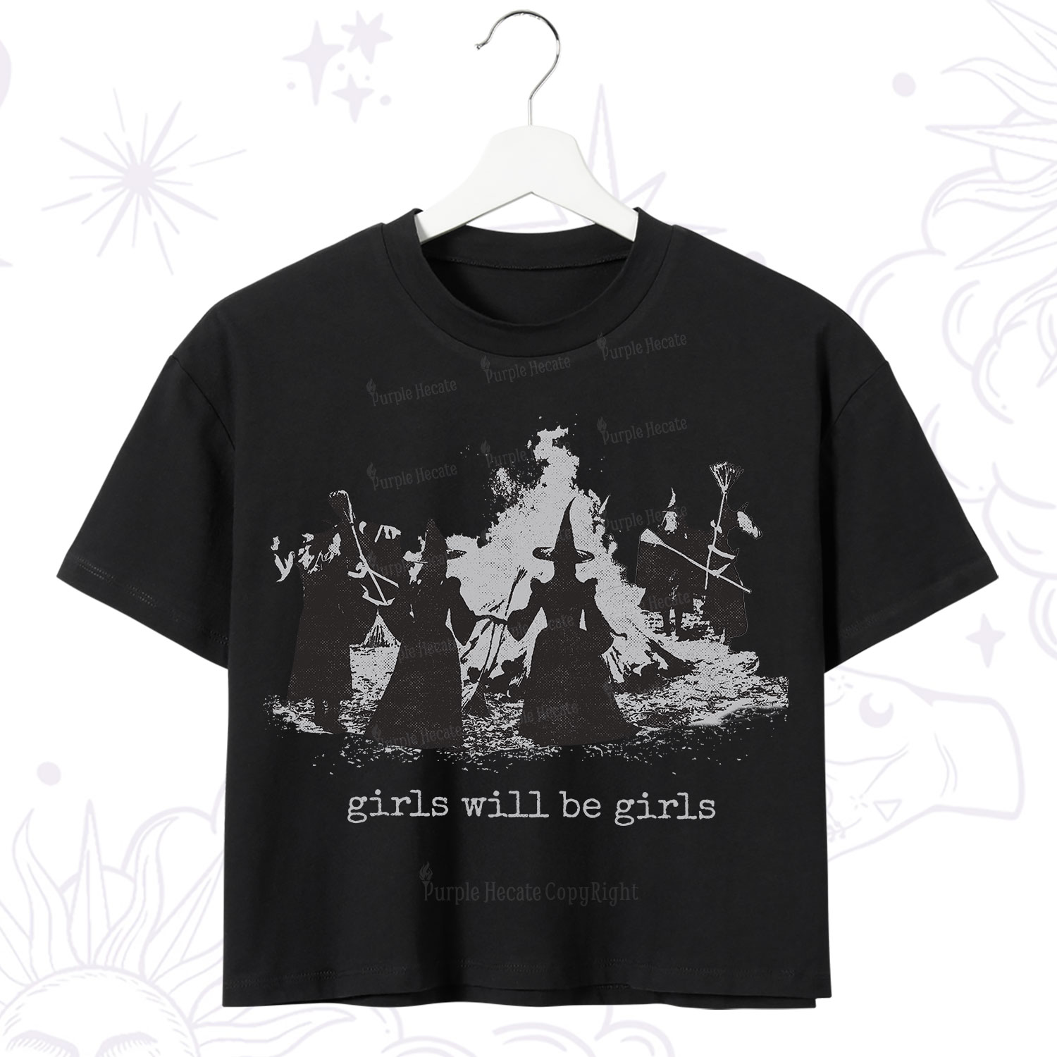 Purplehecate Girls Will Be Girls Crop T-Shirt
