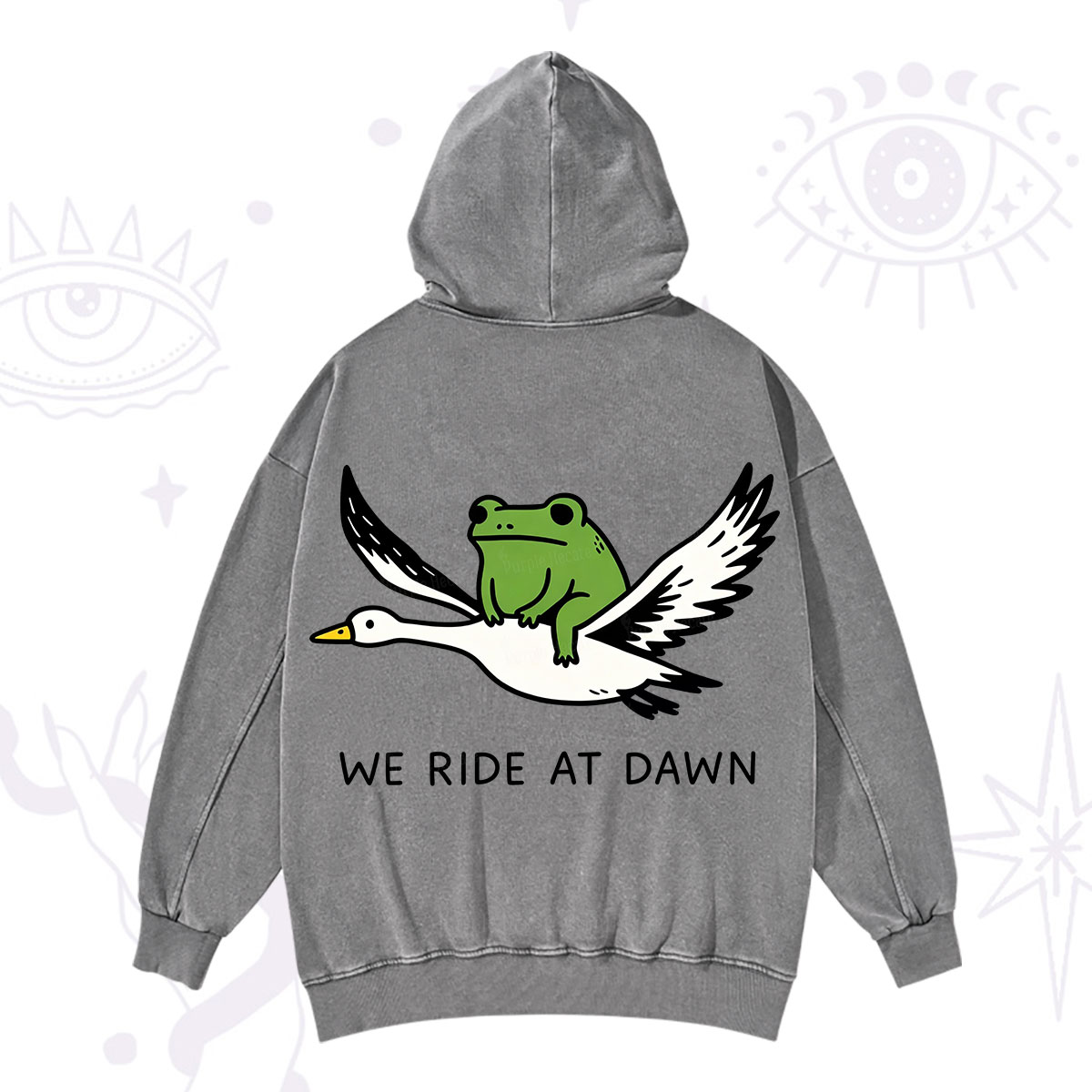 Purplehecate We Ride at Dawn Washed Hoodie