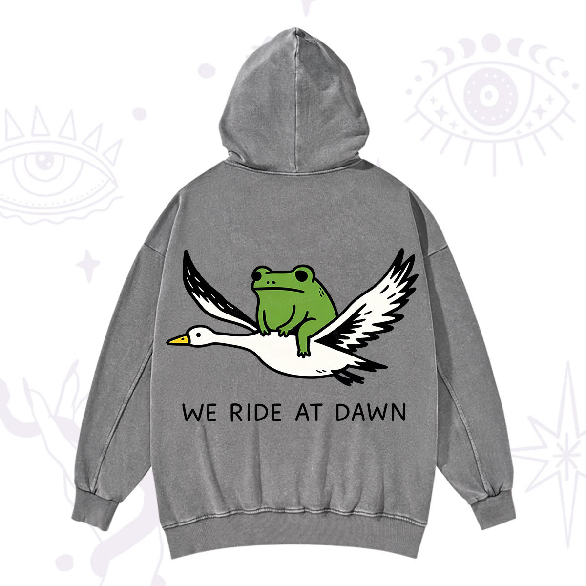 Purplehecate We Ride at Dawn Washed Hoodie
