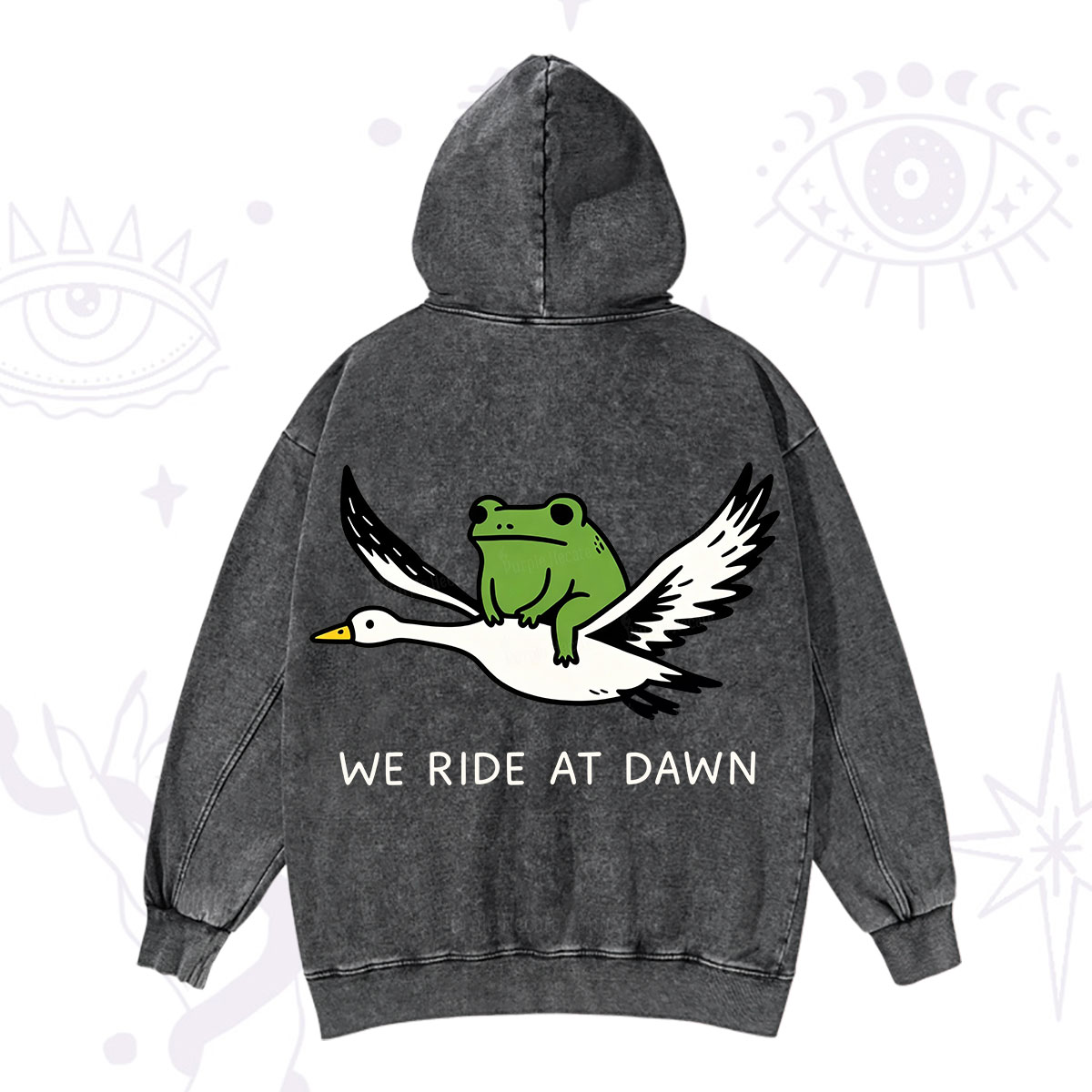 Purplehecate We Ride at Dawn Washed Hoodie