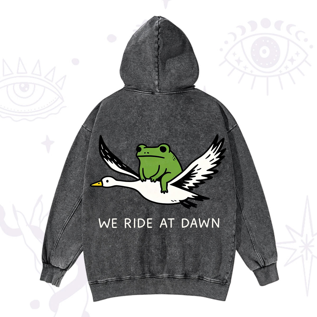 Purplehecate We Ride at Dawn Washed Hoodie