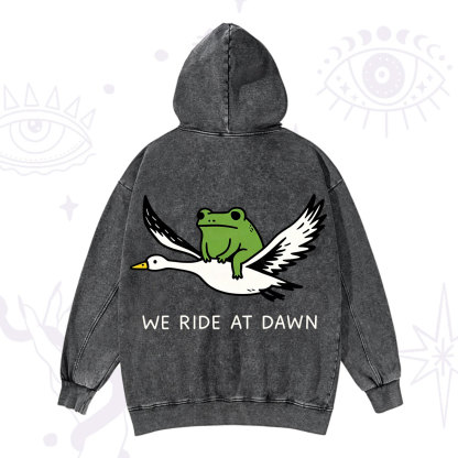 Purplehecate We Ride at Dawn Washed Hoodie