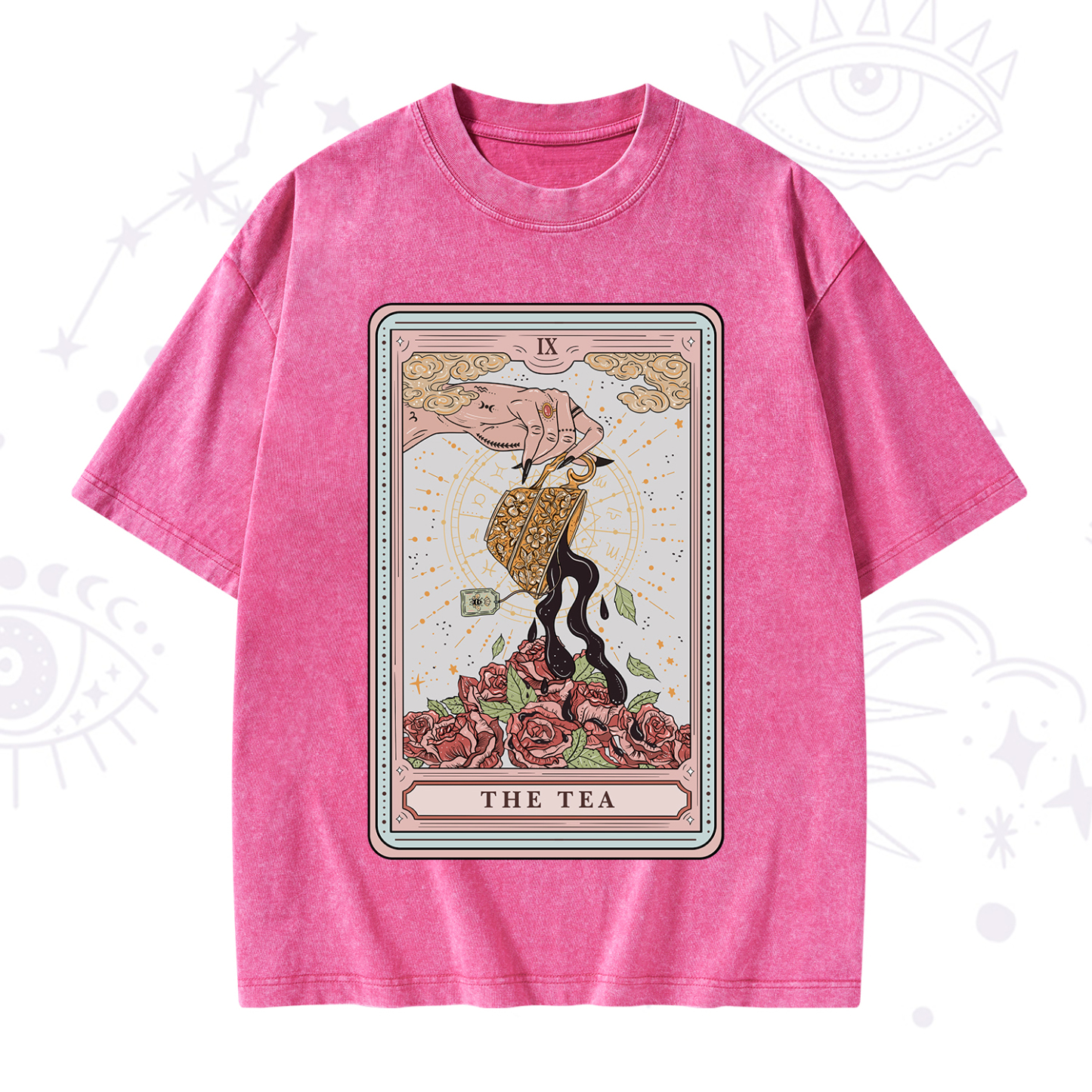 Purplehecate The Tea Tarot Washed T-Shirt
