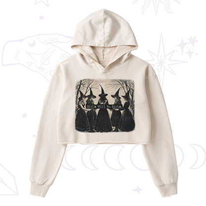 Purplehecate Girls Will Be Girls Witch Washed Cropped Hoodie