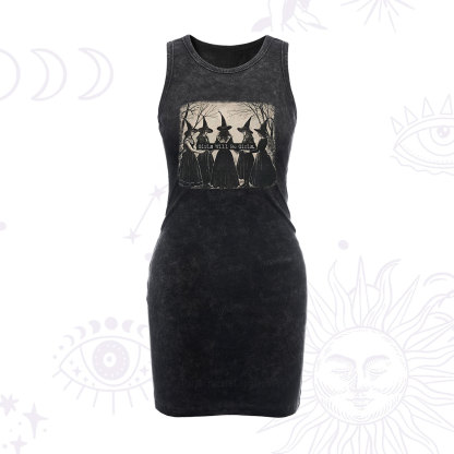 Purplehecate Girls Will Be Girls Witch Vintage Bodycon Tank Dress