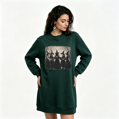 Purplehecate Girls Will Be Girls Witch Sweatshirt Dress