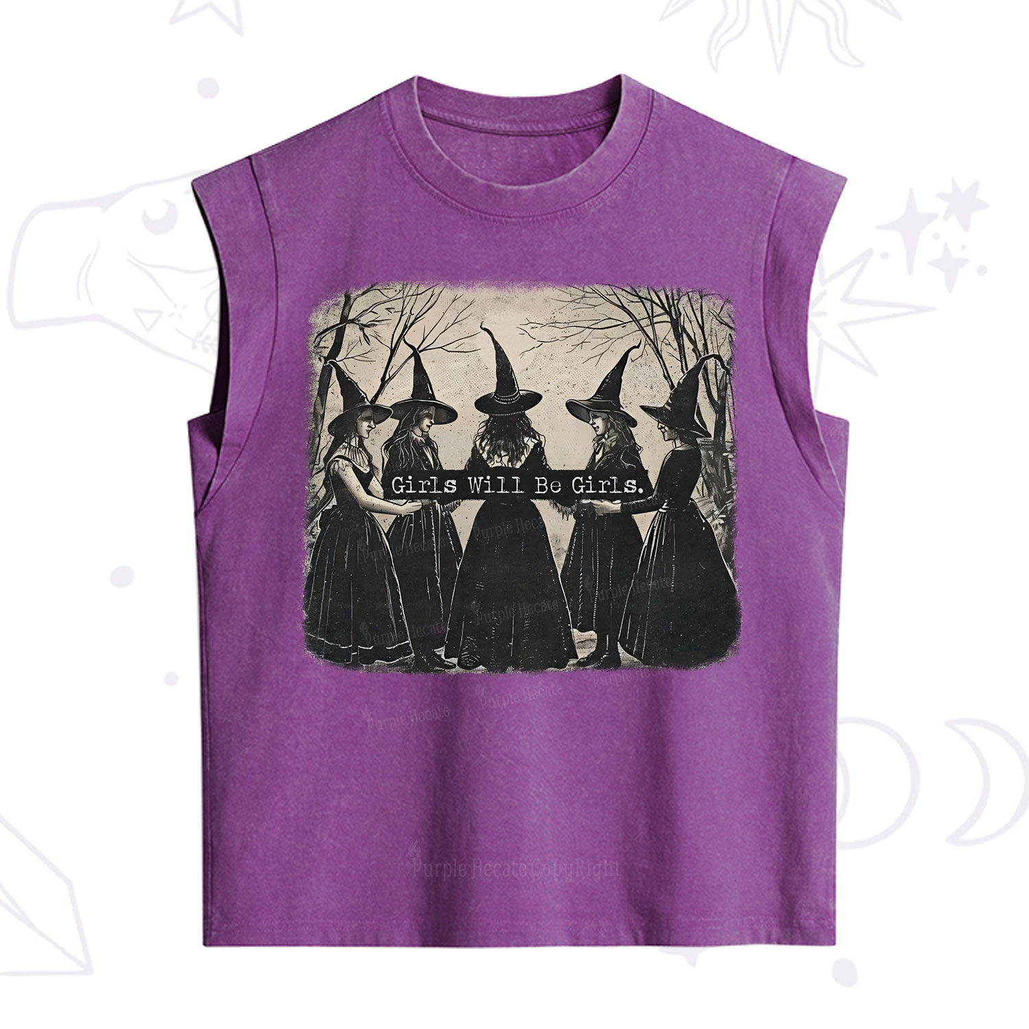 Purplehecate Girls Will Be Girls Witch Vintage Washed Tank