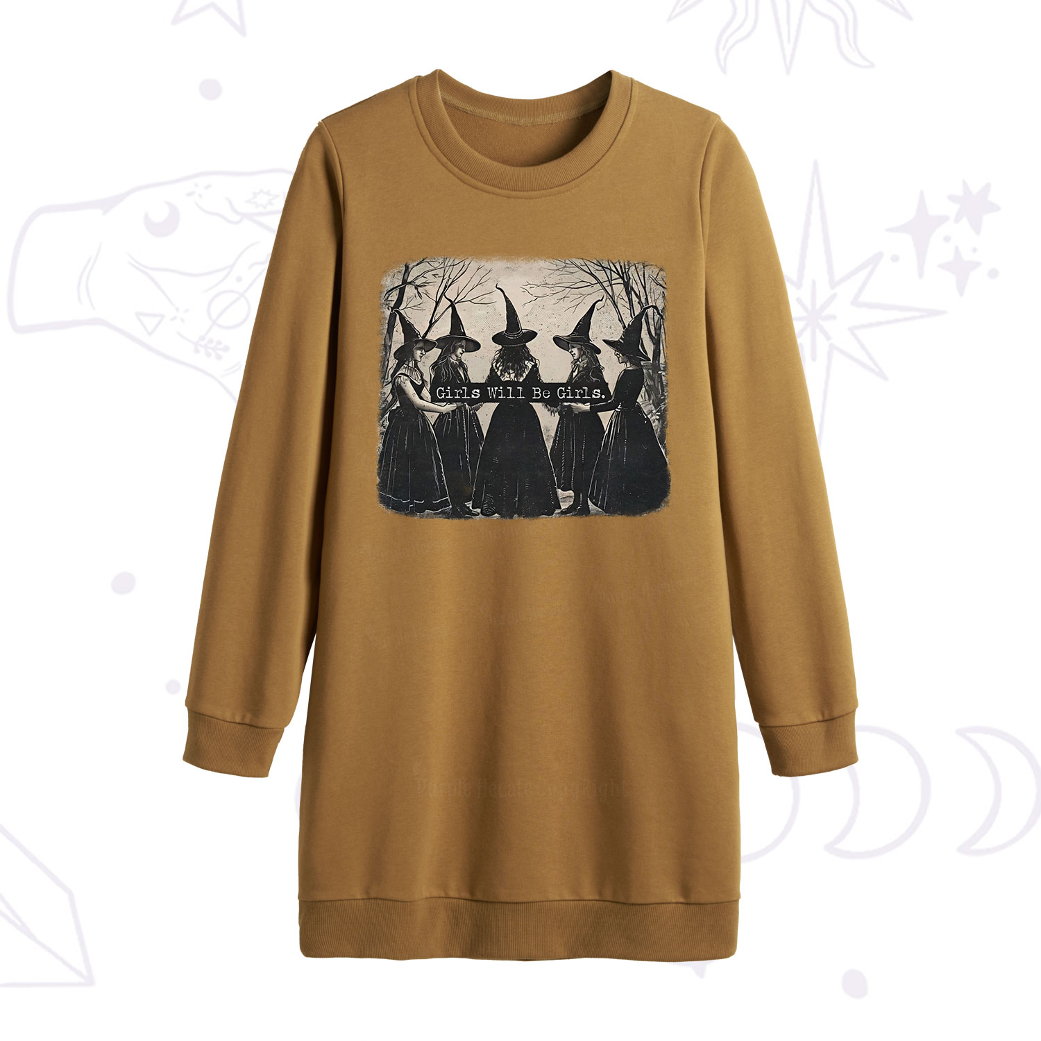 Purplehecate Girls Will Be Girls Witch Sweatshirt Dress