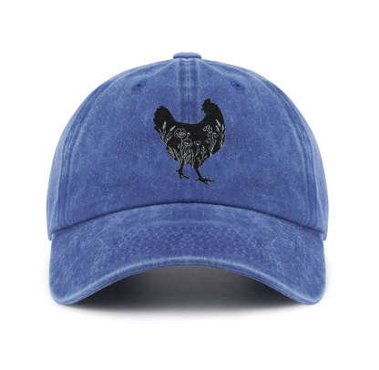 Purplehecate Floral Chicken Baseball Cap