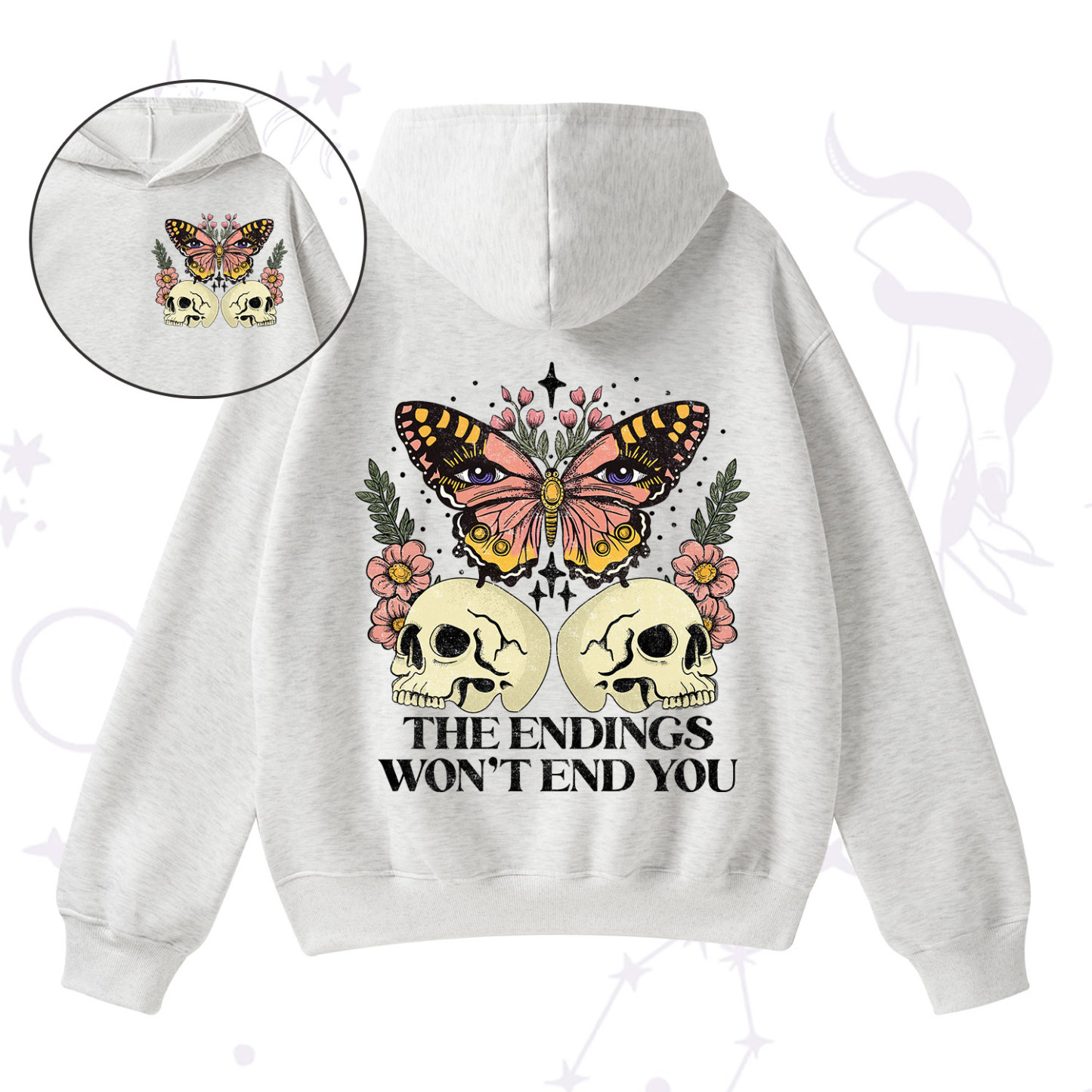 Purplehecate The Endings Won't End You Fleece Hoodie Suit