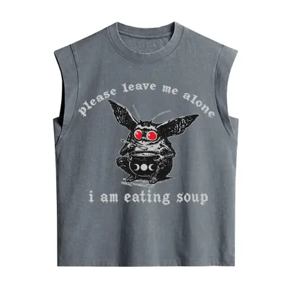 Purplehecate Mothman Eating Soup Vintage Washed Tank